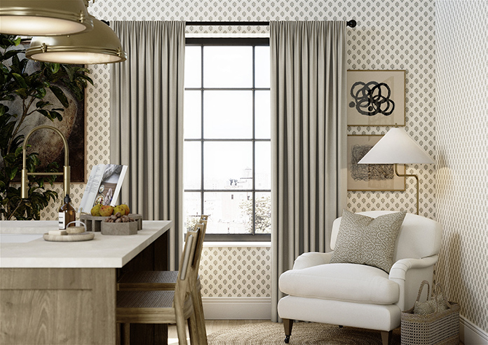 Akoya Faux Silk, Lustre Tarnished Grey - Made to Measure Curtain - Image 3